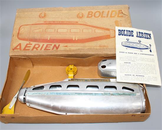 A Bolide Aerien tinplate toy, with box and instructions, 40cm